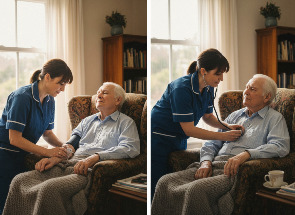 Familiar, consistent nurse care for a patient at home in Bethpage